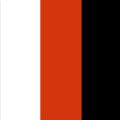 White / Deep Orange / Black
